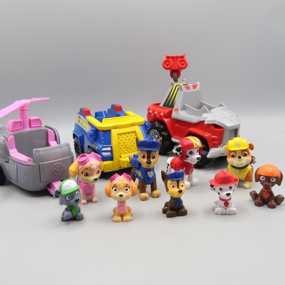 Paw Patrol Vehicles Figure Skye‎ Chase Marshal Rescue Dog Pups Lot Original